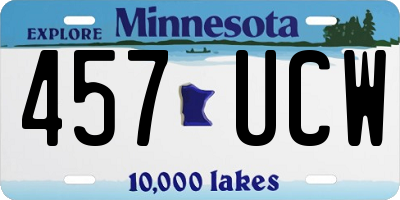 MN license plate 457UCW