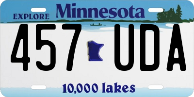 MN license plate 457UDA