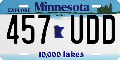 MN license plate 457UDD