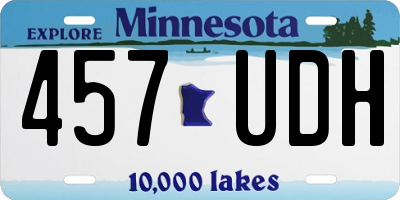 MN license plate 457UDH