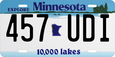MN license plate 457UDI