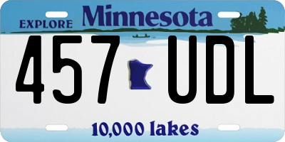 MN license plate 457UDL