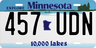 MN license plate 457UDN