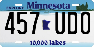 MN license plate 457UDO