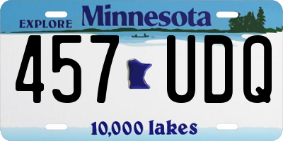 MN license plate 457UDQ