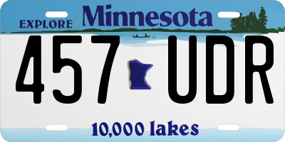 MN license plate 457UDR