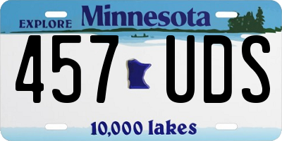 MN license plate 457UDS