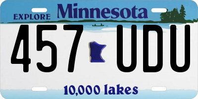 MN license plate 457UDU