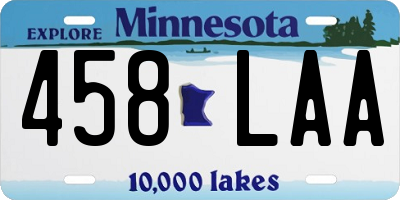 MN license plate 458LAA