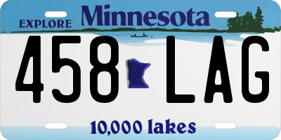 MN license plate 458LAG