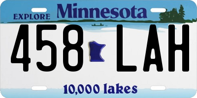 MN license plate 458LAH