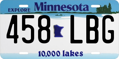 MN license plate 458LBG