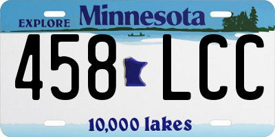 MN license plate 458LCC