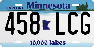 MN license plate 458LCG