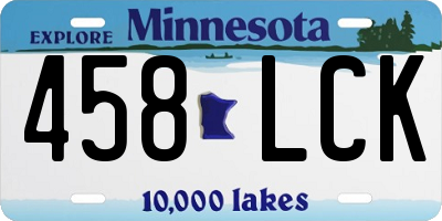 MN license plate 458LCK