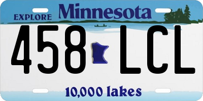 MN license plate 458LCL