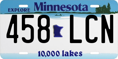 MN license plate 458LCN