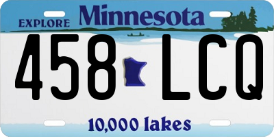 MN license plate 458LCQ