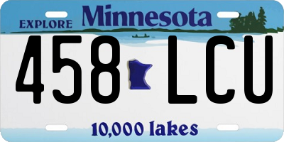 MN license plate 458LCU