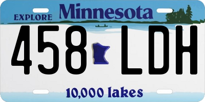 MN license plate 458LDH