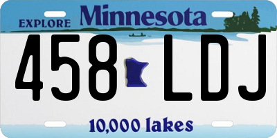MN license plate 458LDJ