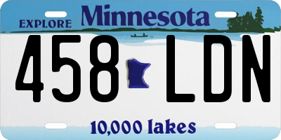 MN license plate 458LDN