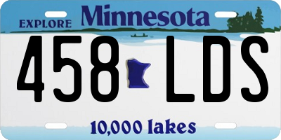 MN license plate 458LDS