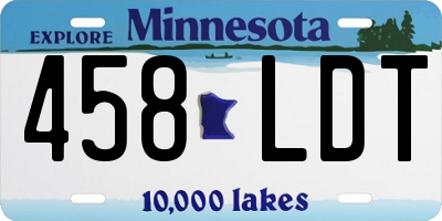 MN license plate 458LDT