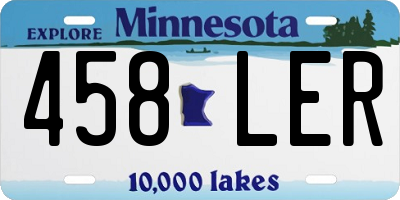 MN license plate 458LER