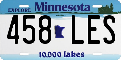 MN license plate 458LES