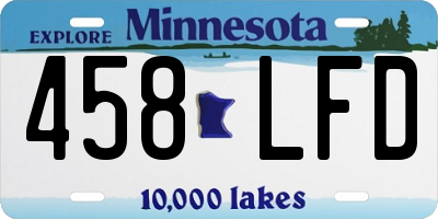MN license plate 458LFD