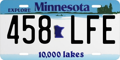 MN license plate 458LFE