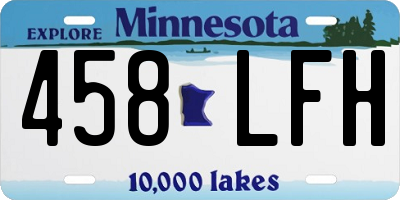 MN license plate 458LFH