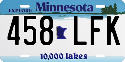 MN license plate 458LFK