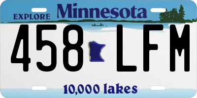 MN license plate 458LFM