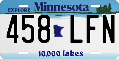 MN license plate 458LFN
