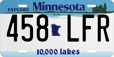 MN license plate 458LFR