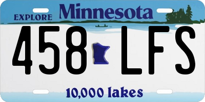 MN license plate 458LFS