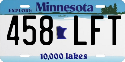 MN license plate 458LFT