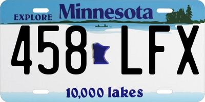 MN license plate 458LFX