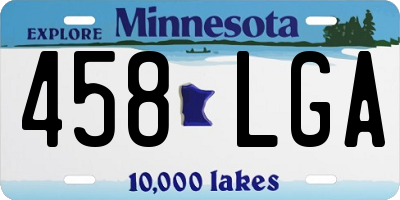 MN license plate 458LGA