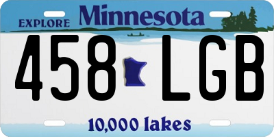 MN license plate 458LGB