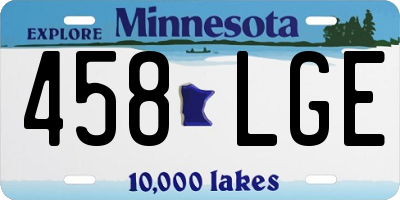 MN license plate 458LGE