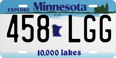MN license plate 458LGG