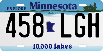 MN license plate 458LGH