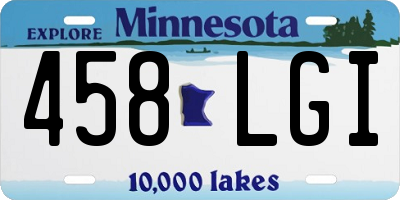 MN license plate 458LGI
