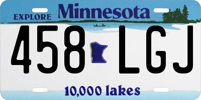 MN license plate 458LGJ