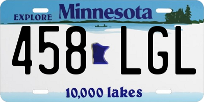 MN license plate 458LGL