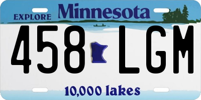 MN license plate 458LGM
