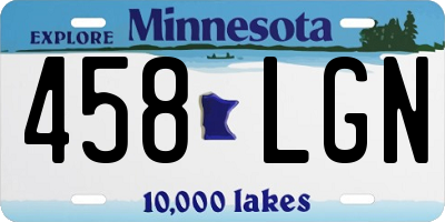 MN license plate 458LGN